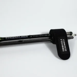 Close-up of the EdgeWalker 66MHT rod blank, guide and protective tie