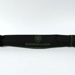 Branded EdgeWalker soft travel rod bag with green trim